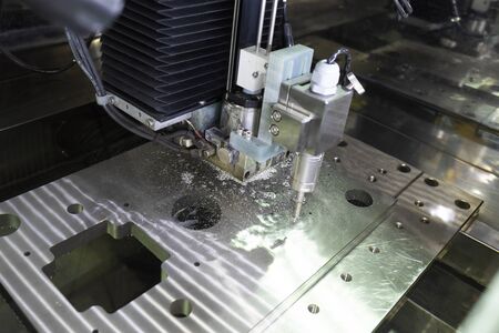 CNC wire cut machine cutting high precision mold parts