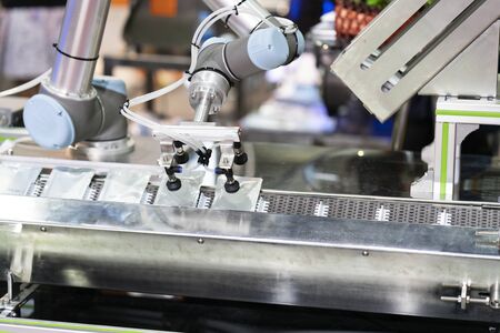industrial auto robot for high speed and hig precision work by cnc program, automatic packing production lineの写真素材