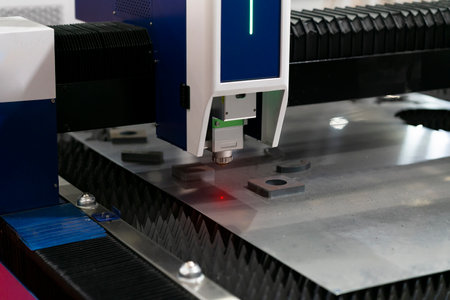 High precision CNC gas  laser cutting metal sheetの写真素材