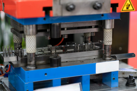 High technology stamping manufacturing industrial, Raw material stell aluminum stainless productionの写真素材