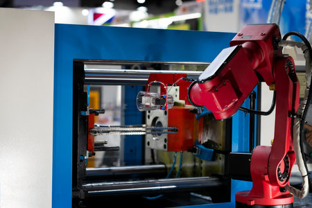 High technology Plastic bottle manufacturing industrial, Raw material plastic bottle production, precision plastic bottle blow methodの写真素材