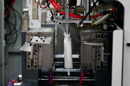 High technology Plastic bottle manufacturing industrial, Raw material plastic bottle production, precision plastic bottle blow methodの写真素材