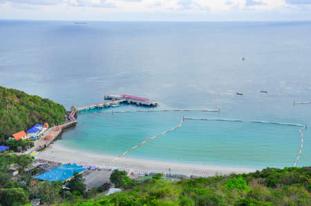 View of the mountains on the coast of Thailand の写真素材