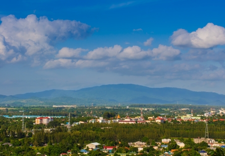 View of the city  With his background の写真素材