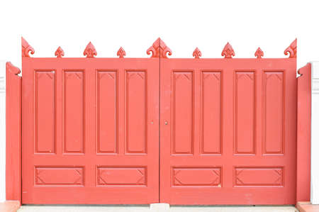 The red one is of the door.の写真素材