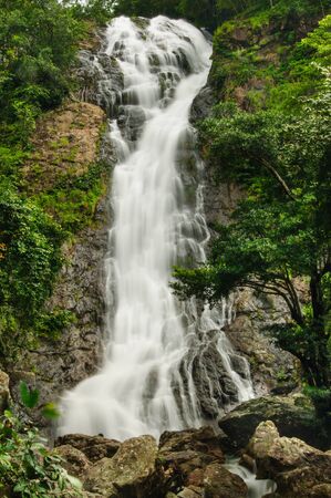 The waterfall sarika National Park, nakon-nayok thailand.の写真素材