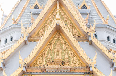 Roof detail of Wat Sothon in Thailandの写真素材