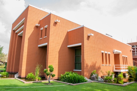 Brick Building on Burapha University of thailandのeditorial素材