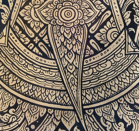 pattern in traditional Thai style art painting の写真素材