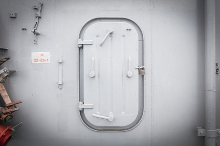 Iron old door warship and of thailand