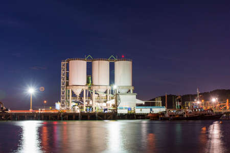 Tanks at the Port of thai landの写真素材