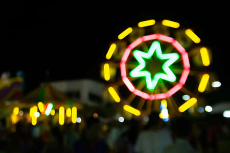 Ferris wheel bokeh for you a backgroundの写真素材