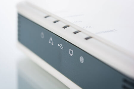 Front router network hub with emblem ethernetの写真素材