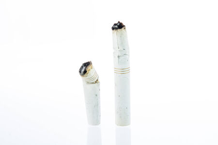stop smoking for health on over white backgroundの写真素材