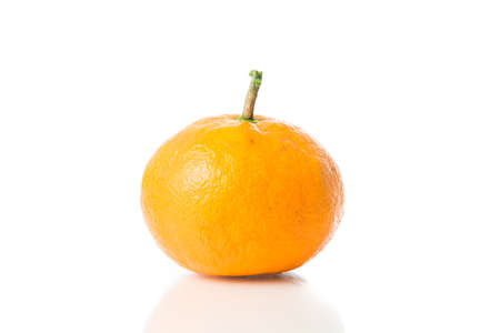 Orange fruit isolated on over white backgroundの写真素材