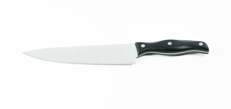 kitchen knife isolated on over white backgroundの写真素材
