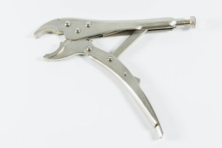 Locking pliers isolate on over white background