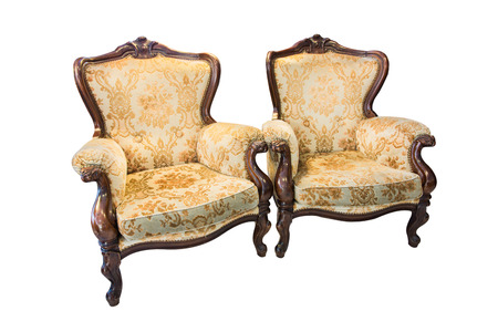 Luxury armchair isolated on over white backgroundの写真素材