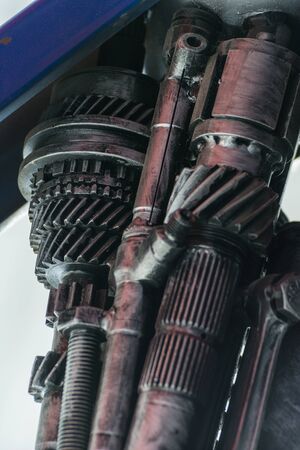 Gear machinery part robot on white backgroundの写真素材