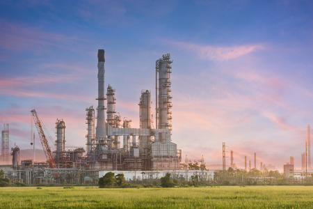 Industrial plant power station and the sun lightの写真素材