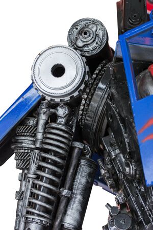 Gear machinery part robot on white backgroundの写真素材