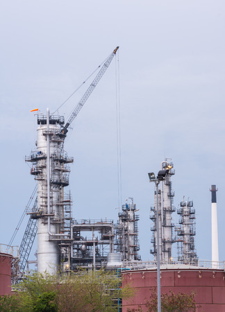 Oil petrochemical industrial plant at night of Thailandのeditorial素材