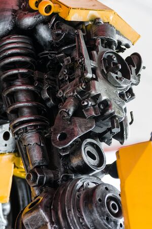 Gear machinery part robot on white backgroundの写真素材