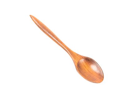 Wooden Spoon Isolated on over white backgroundの写真素材