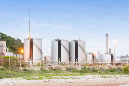 LPG gas industrial storage sphere tanks at asia Thailandのeditorial素材