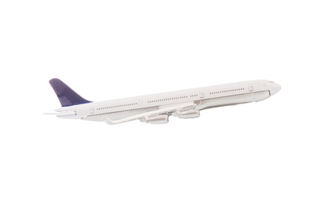 White airplane isolated on over white backgroundの写真素材
