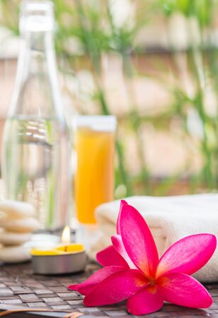 zen Spa treatment on nature a backgroundの写真素材