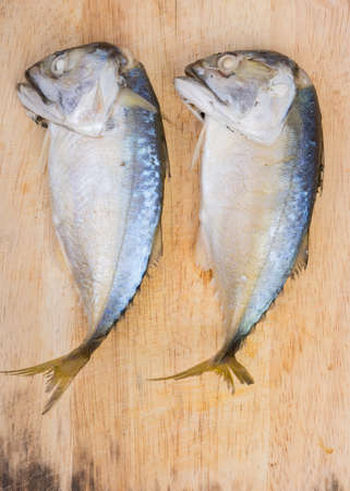 Mackerel and fresh vegetables ingredients for cooking Steamed mackerel chili paste