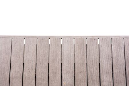 Empty bridge wood top view on over white backgroundの写真素材