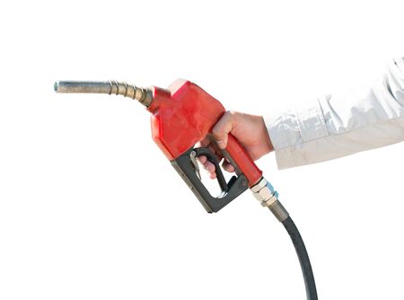 oil gasoline dispenser isolate on over white backgroundの写真素材