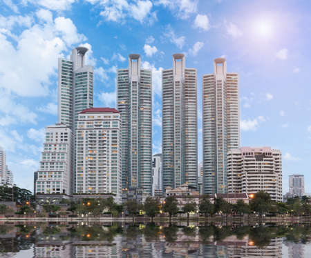 Bangkok city town and water park of Thailandのeditorial素材