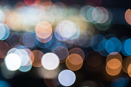 Abstract circular bokeh background of lamp lightの写真素材