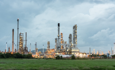 Oil refinery plant tower - petrochemical industryのeditorial素材