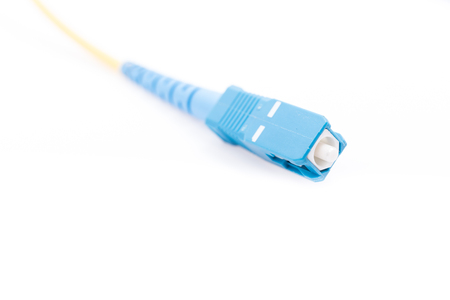 Fiber optic cables for network isolated on white background