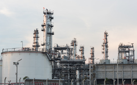 Industrial at oil refinery plant factory petrochemicalの写真素材