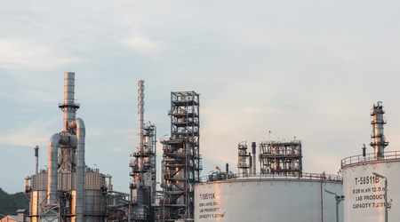 Industrial at oil refinery plant factory petrochemicalの写真素材