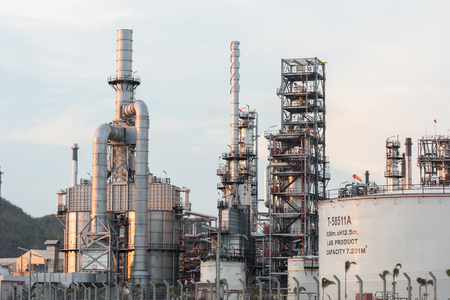 Industrial at oil refinery plant factory petrochemicalの写真素材