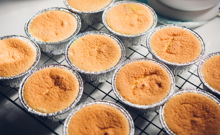 Closeup bakery bread cupcake in homemade, sweet food