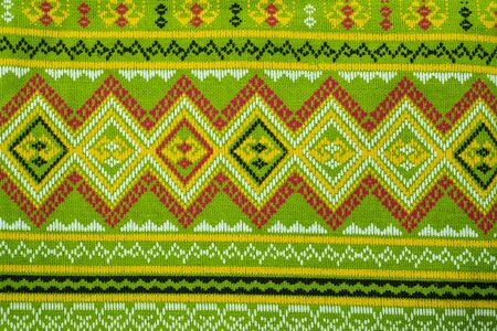 Colorful thai handcraft peruvian cutton style rug surface close up More of this motif  more textiles...