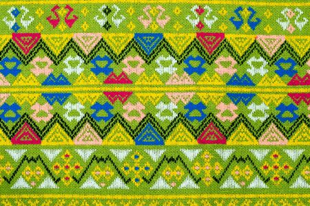 Colorful thai handcraft peruvian cutton style rug surface close up More of this motif  more textiles...