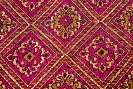 Colorful thai silk handcraft peruvian style rug surface close up More this motif  more textiles...