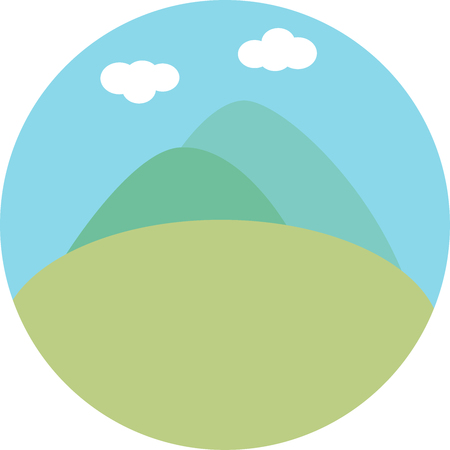 Meadow landscapeのイラスト素材