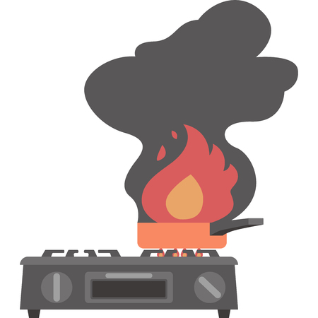 Pan burnのイラスト素材