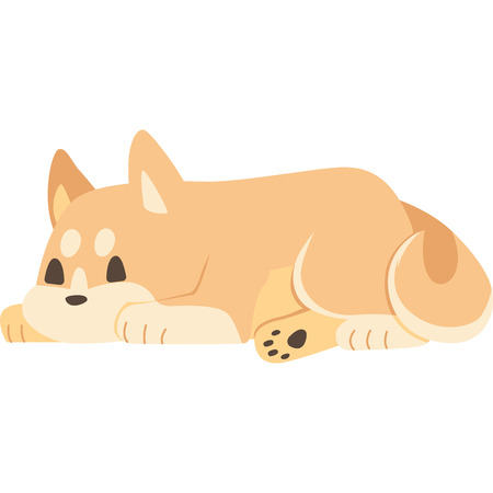 Humbled to dog (Shiba Inu)のイラスト素材