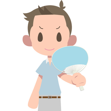 Man flexing your fanのイラスト素材