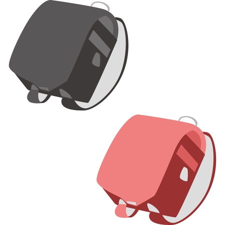 School bags isolated on whiteのイラスト素材